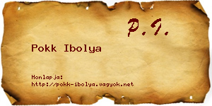 Pokk Ibolya névjegykártya